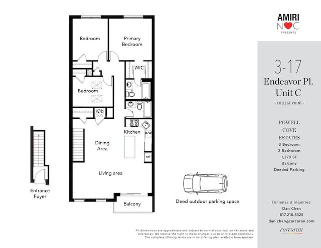 3-17 Endeavor Pl Unit C, New York City, NY 11356 - home floor plan