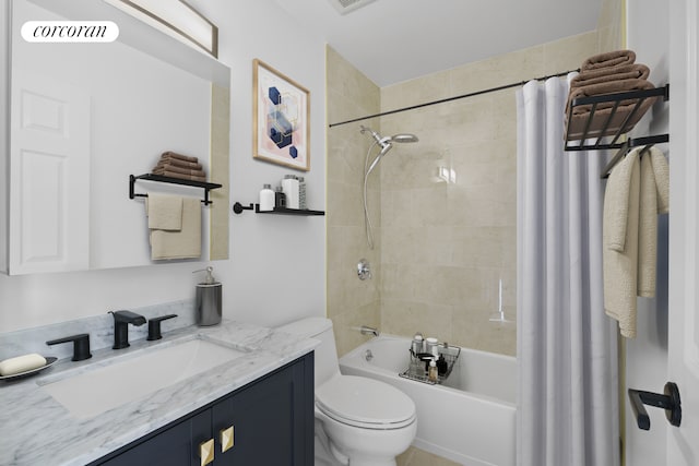 3-17 Endeavor Pl Unit C, New York City, NY 11356 - bathroom featuring vanity, shower / bath combo with shower curtain, and toilet