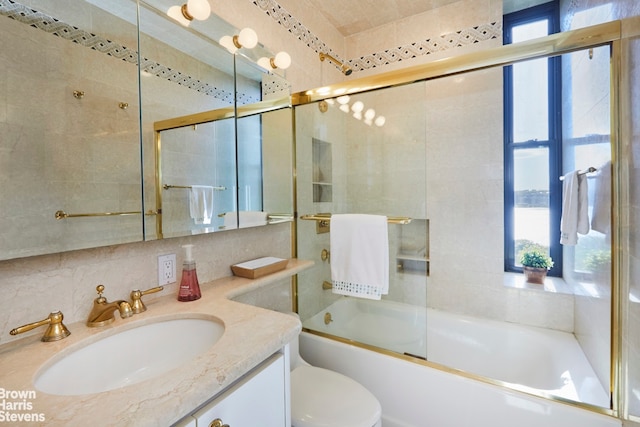 210 Riverside Dr Unit 10F, New York City, NY 10025 - bathroom with vanity and combined bath / shower with glass door