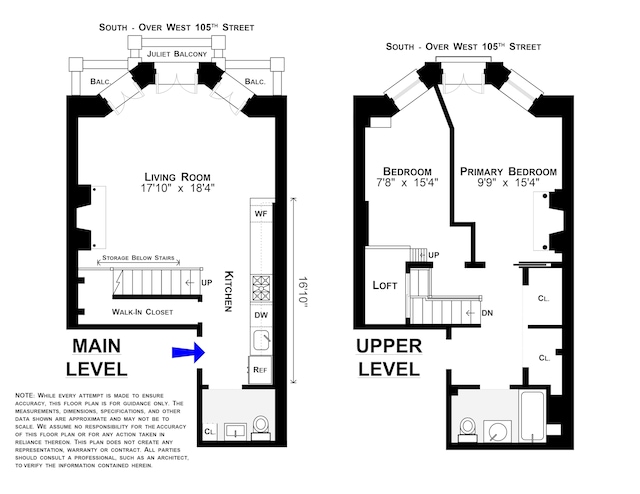 305 W 105th St Unit 2A/3A, New York City, NY 10025 - floor plan / room layout