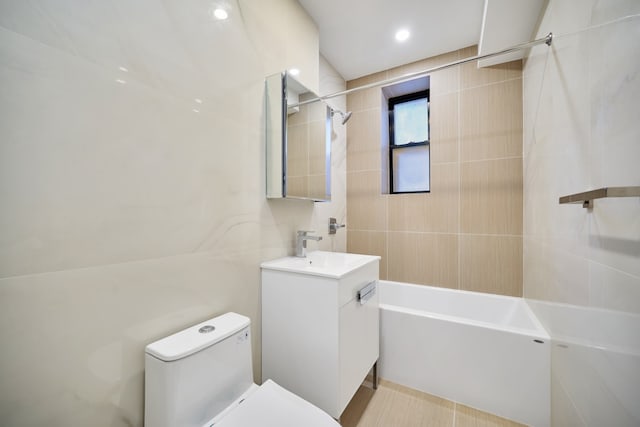 41-12 41st St Unit 2N, New York City, NY 11104 - full bathroom featuring vanity, toilet, and shower / tub combination