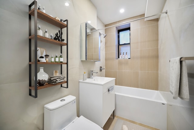 41-12 41st St Unit 2N, New York City, NY 11104 - bathroom with vanity,  shower combination, and toilet