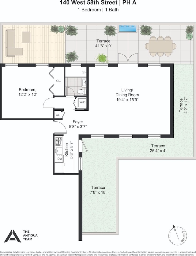 140 W 58th St Pha, Pha, New York City, NY 10019 - floor plan / room layout