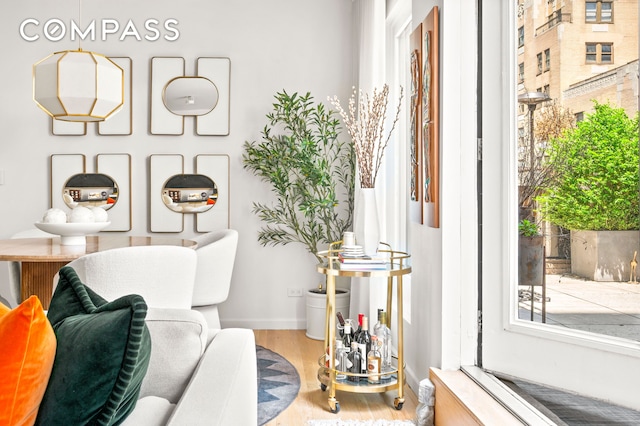 140 W 58th St Pha, Pha, New York City, NY 10019 - sitting room with wood finished floors and baseboards