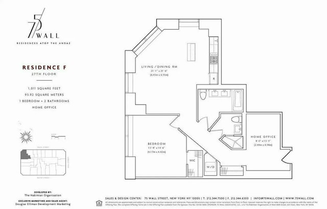 75 Wall St Unit 27F, New York City, NY 10005 - home floor plan