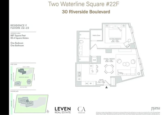 30 Riverside Blvd Unit 22F, New York City, NY 10069 - view of room layout