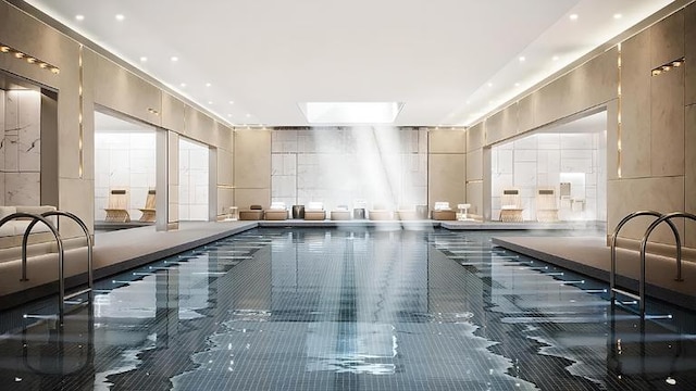 30 Riverside Blvd Unit 22F, New York City, NY 10069 - view of pool featuring a skylight