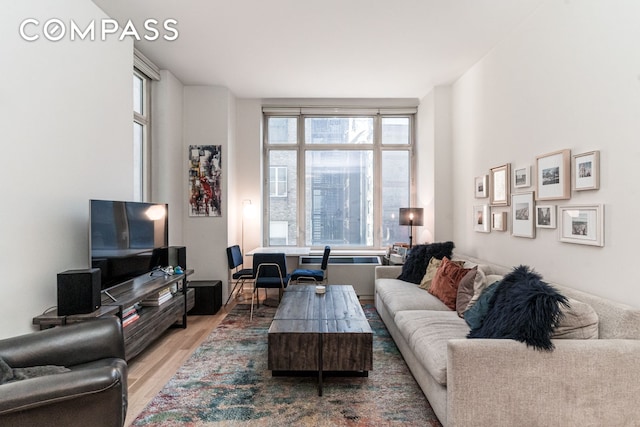 325 5th Ave Unit 14E, New York City, NY 10016 - living room featuring wood finished floors