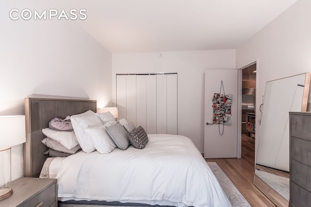 325 5th Ave Unit 14E, New York City, NY 10016 - bedroom with light wood-style floors and a closet