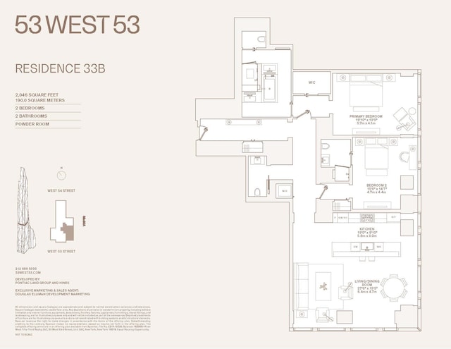 53 W 53rd St Unit 33B, New York City, NY 10019 - home floor plan