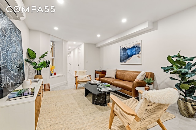 744 Park Pl Unit 1A, New York City, NY 11216 - living room featuring recessed lighting