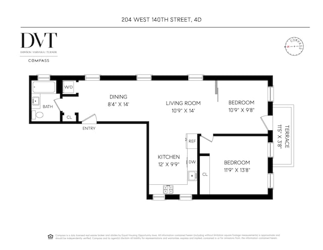 204 W 140th St Unit 4D, New York City, NY 10030 - property floor plan