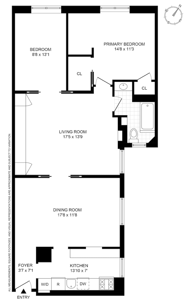 109 Seaman Ave Unit 4A, New York City, NY 10034 - view of property floor plan