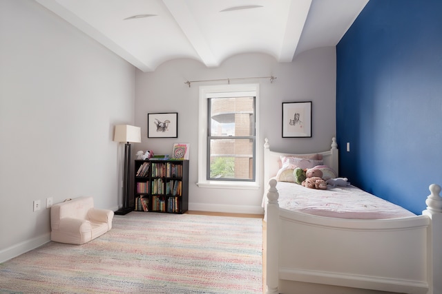 275 W 10th St Unit 5A, New York City, NY 10014 - bedroom featuring baseboards and beam ceiling