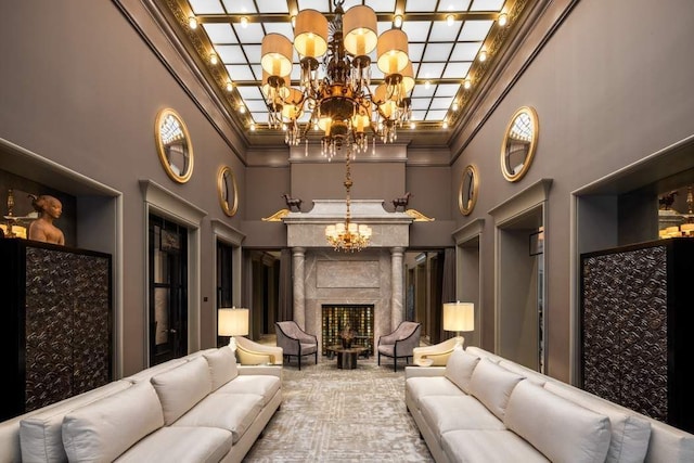 111 W 57th St Unit 57, New York City, NY 10019 - lobby featuring a high ceiling and ornamental molding