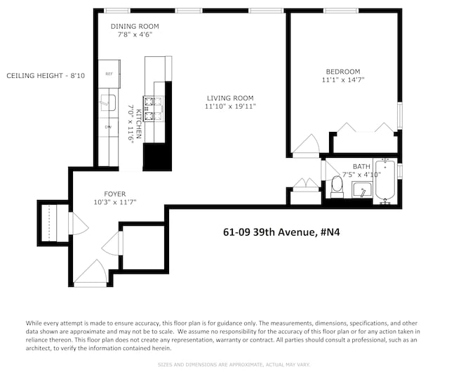 61-09 39th Ave Unit N4, New York City, NY 11377 - property floor plan