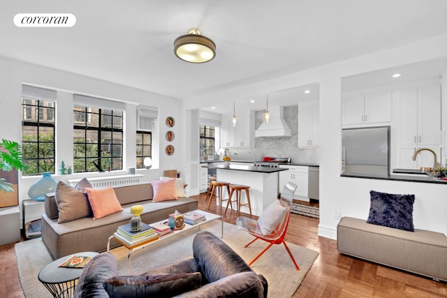 116 Pinehurst Ave Unit H23, New York City, NY 10033 - living area with recessed lighting and baseboards