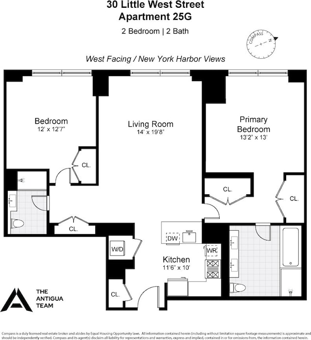 30 W St Unit 25G, New York City, NY 10004 - home floor plan