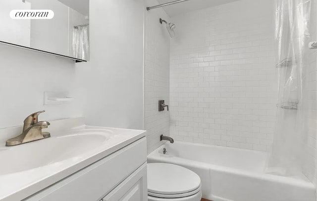 67 E 11th St Unit 620, New York City, NY 10003 - full bathroom featuring shower / bath combo with shower curtain, vanity, and toilet
