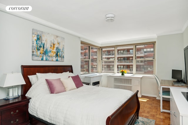 233 E 70th St Unit 8T, New York City, NY 10021 - bedroom with crown molding