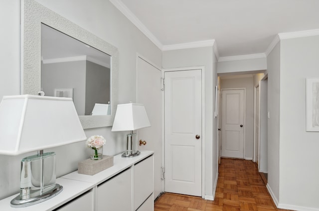 233 E 70th St Unit 8T, New York City, NY 10021 - corridor with ornamental molding and baseboards