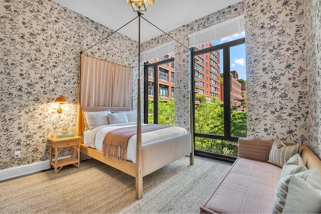 155 W 11th St Unit 4G, New York City, NY 10011 - bedroom featuring wallpapered walls