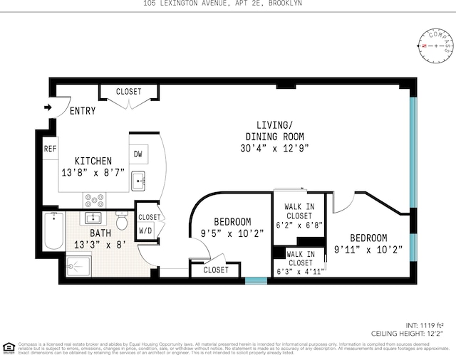 105 Lexington Ave Unit 2E, New York City, NY 11238 - home floor plan
