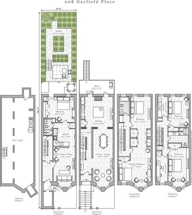 208 Garfield Place, New York City, NY 11215 - view of property floor plan
