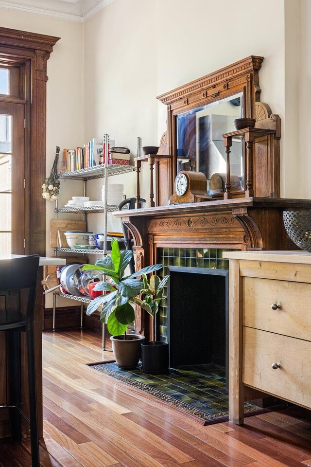 208 Garfield Place, New York City, NY 11215 - sitting room featuring wood finished floors, ornamental molding, and plenty of natural light