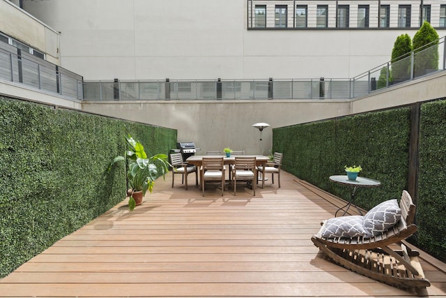 214 N 11th St Unit 1X, New York City, NY 11211 - wooden terrace featuring outdoor dining area
