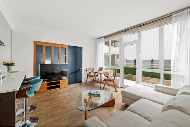 214 N 11th St Unit 1X, New York City, NY 11211 - living room with light wood-type flooring