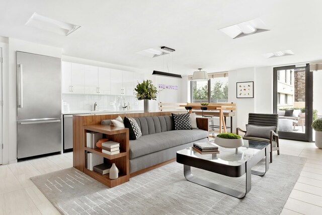 2351 Adam C Powell Blvd Unit Ph16, New York City, NY 10030 - living room with light tile patterned floors