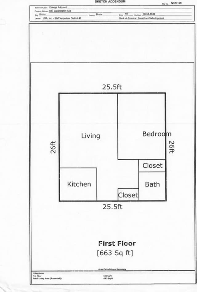 837 Washington Ave Unit 4B, New York City, NY 10451 - home floor plan