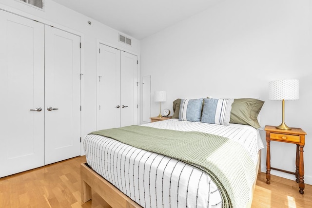 500 4th Ave Unit 5F, New York City, NY 11215 - bedroom featuring light wood finished floors and multiple closets