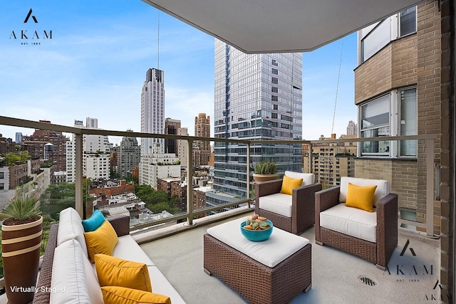 300 E 74th St Unit 15-E, New York City, NY 10021 - balcony with a view of city and an outdoor living space