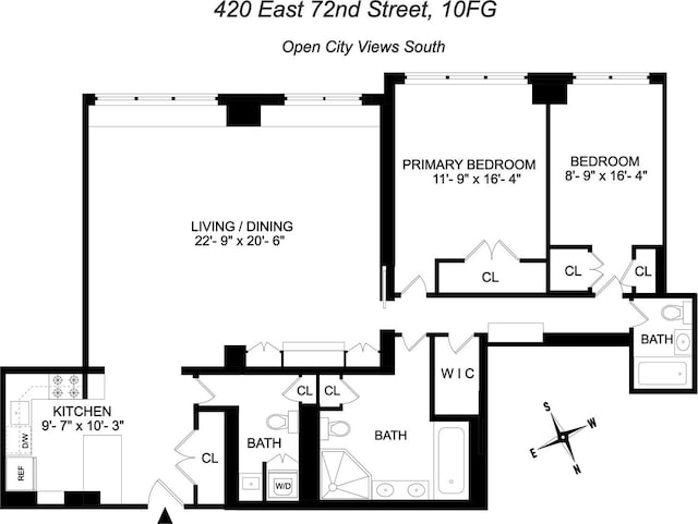 420 E 72nd St Unit 10Fg, New York City, NY 10021 - view of floor plan / room layout