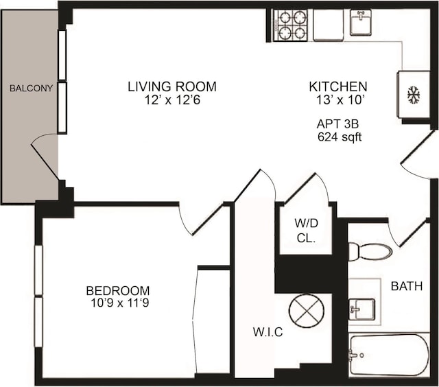 185 13th St Unit 3-B, New York City, NY 11215 - home floor plan