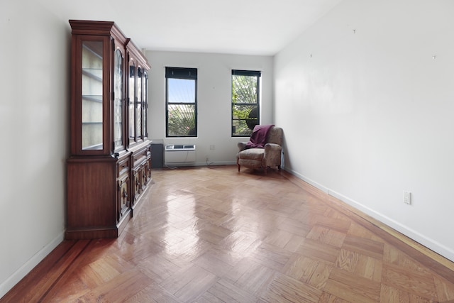 1548 W 8th St, New York City, NY 11204 - living area with baseboards and a wall unit AC
