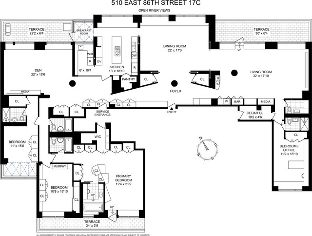 510 E 86th St Unit 17C, New York City, NY 10028 - room layout