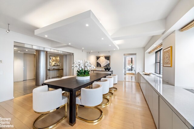 510 E 86th St Unit 17C, New York City, NY 10028 - dining room with recessed lighting and light wood finished floors