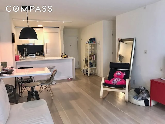 301 W 53rd St Unit 3I, New York City, NY 10019 - living area with wood finished floors