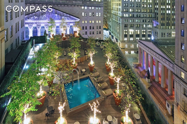 15 Broad St Unit 2414, New York City, NY 10005 - aerial view of a pool