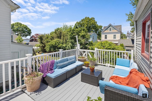 37 Centre St, New York City, NY 10464 - wooden deck with outdoor lounge area