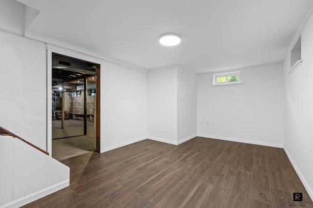 25 Bay St, New York City, NY 10464 - basement featuring wood finished floors and baseboards