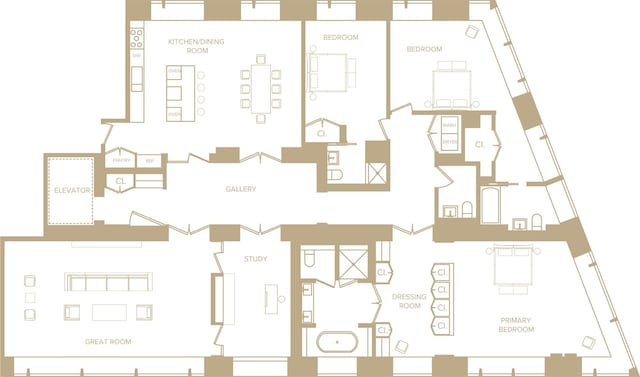 551 W 21st St Unit 16-B, New York City, NY 10011 - floor plan / room layout