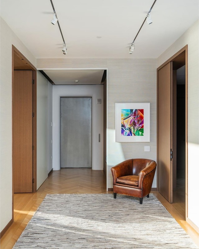 551 W 21st St Unit 16-B, New York City, NY 10011 - corridor with rail lighting