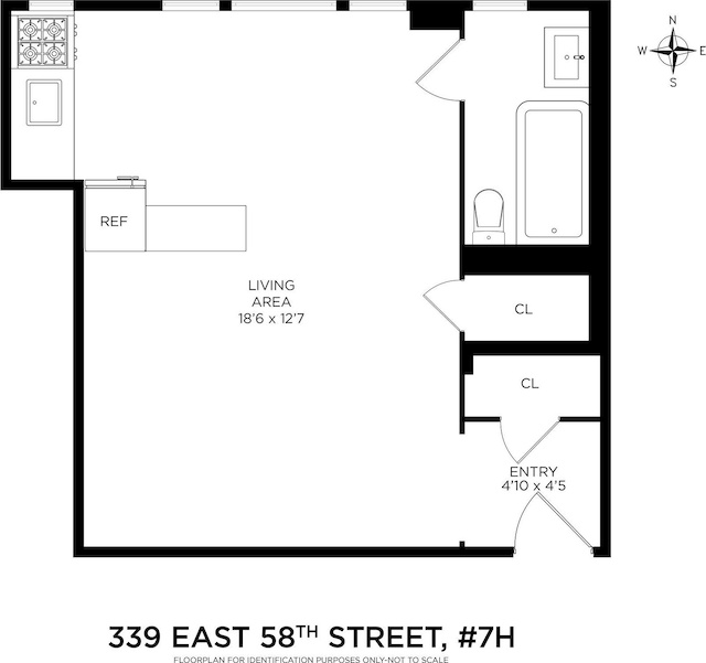 339 E 58th St Unit 7H, New York City, NY 10022 - home floor plan