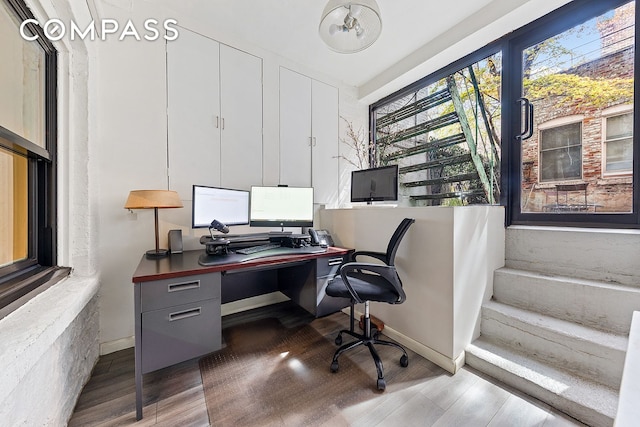 198 6th Ave, New York City, NY 10013 - home office with wood finished floors and baseboards