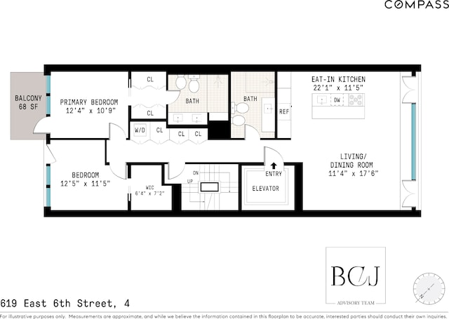 619 E 6th St Unit 4, New York City, NY 10009 - home floor plan