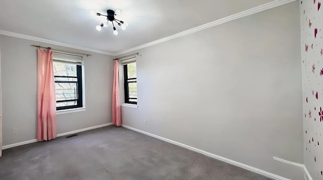 90-09 Northern Blvd Unit 504, New York City, NY 11372 - empty room featuring crown molding, baseboards, and carpet floors
